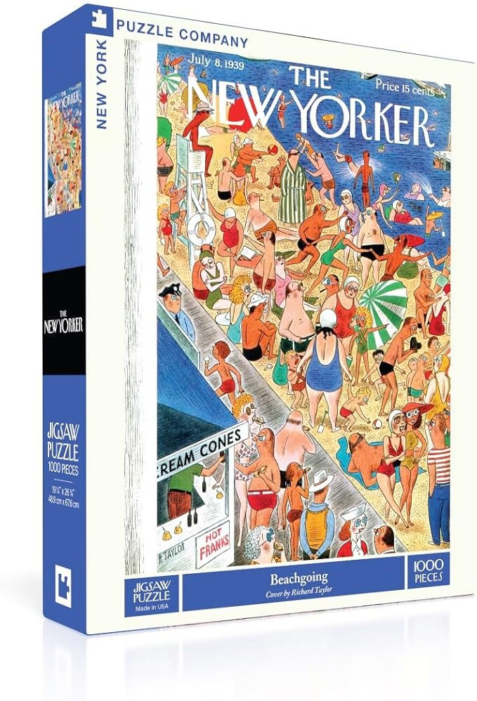 New York Puzzle Company - New Yorker Beachgoing - 1000 Piece Jigsaw Puzzle | Amazon (US)