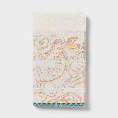 Textured Floral Hand Towel Multi - Threshold™ | Target