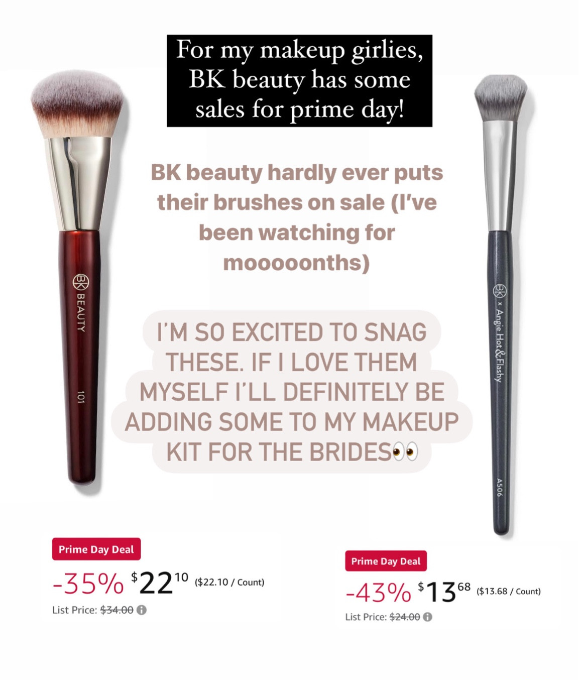 Bk beauty sale. Makeup brush sale. Makeup sale. Beauty sale. Amazon prime day sale. 

#LTKxNSale #LTKBeauty #LTKWedding