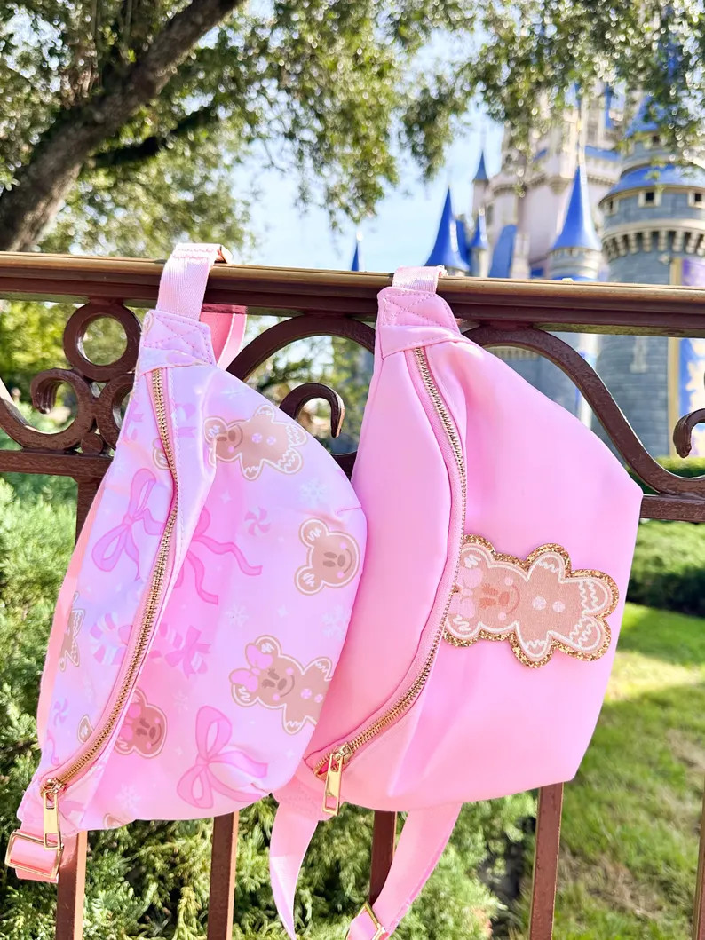 Disney Christmas Bag. Gingerbread Mickey Fanny Pack. Minnie Gingerbread Fanny. Christmas Disney F... | Etsy (US)