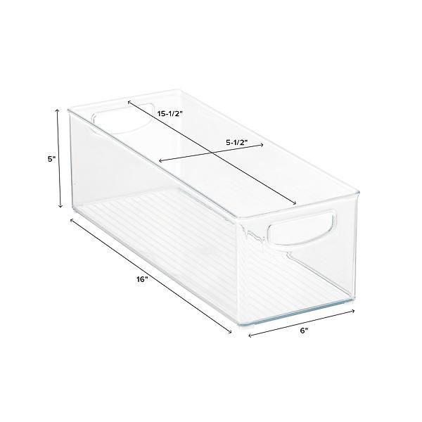 iDESIGN Linus Large Deep Drawer Bin Clear | The Container Store
