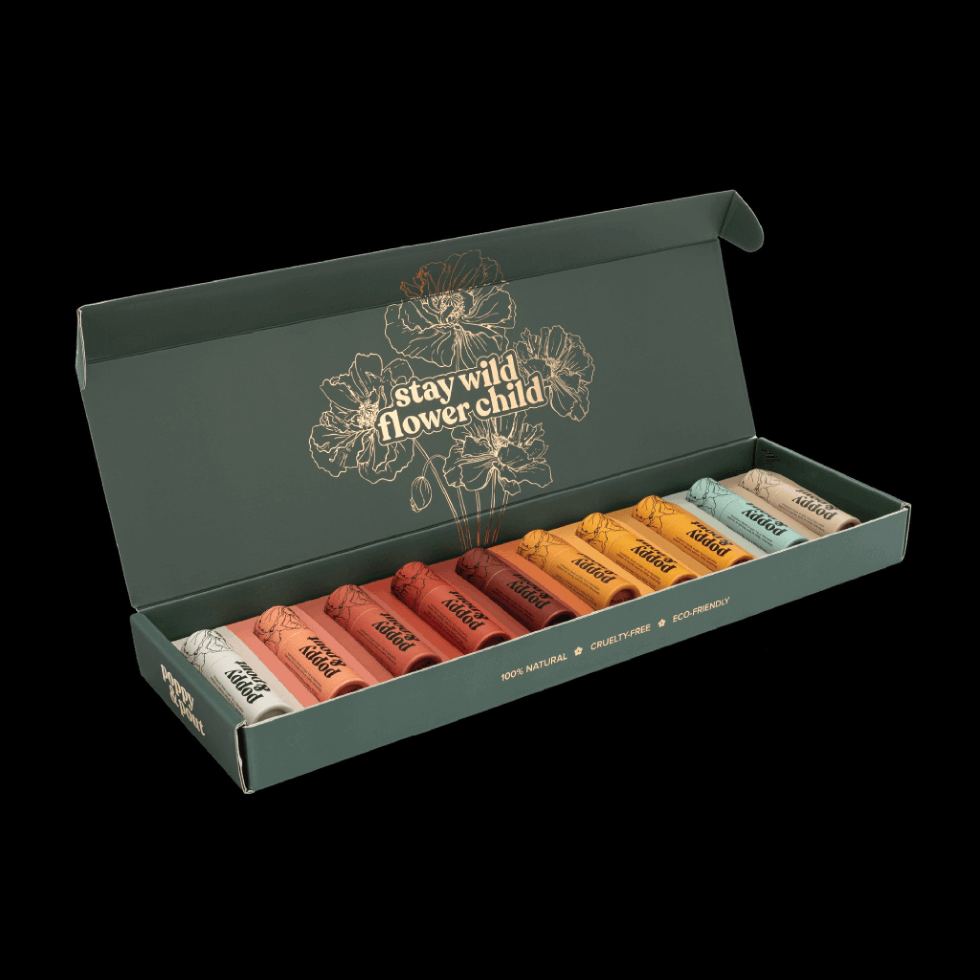 Lip Balm 10-Pack Premium Gift Set | Poppy & Pout