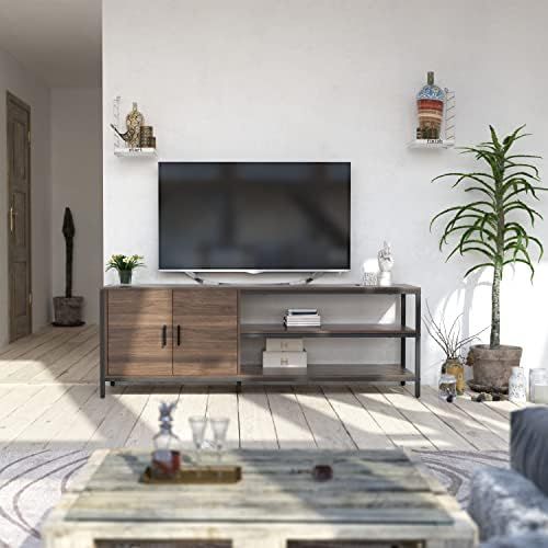 Novilla Retro Farmhouse TV Stand for TVs up to 65 Inches, Living Room Entertainment Center for Fl... | Amazon (US)