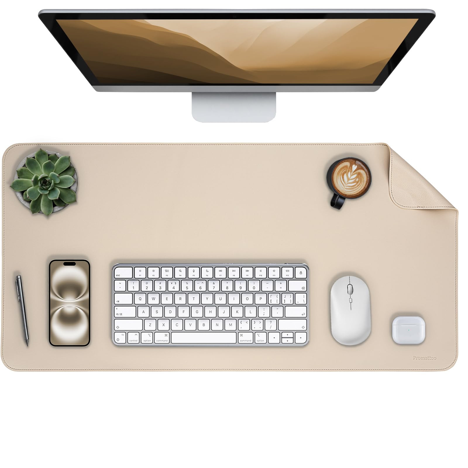 Oversized Non-Slip Desk Pad Protector – Grips Desk Firmly with Enhanced Anti-Slip Design, Vegan... | Amazon (US)