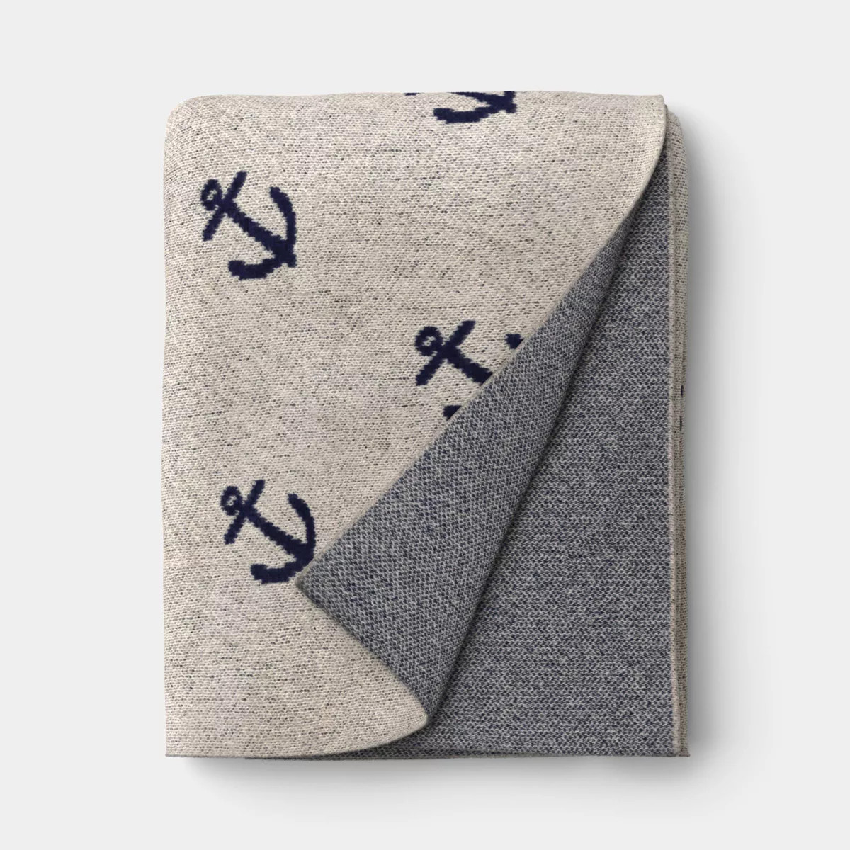 Anchor Throw Blanket Ivory/Blue - Room Essentials™ | Target