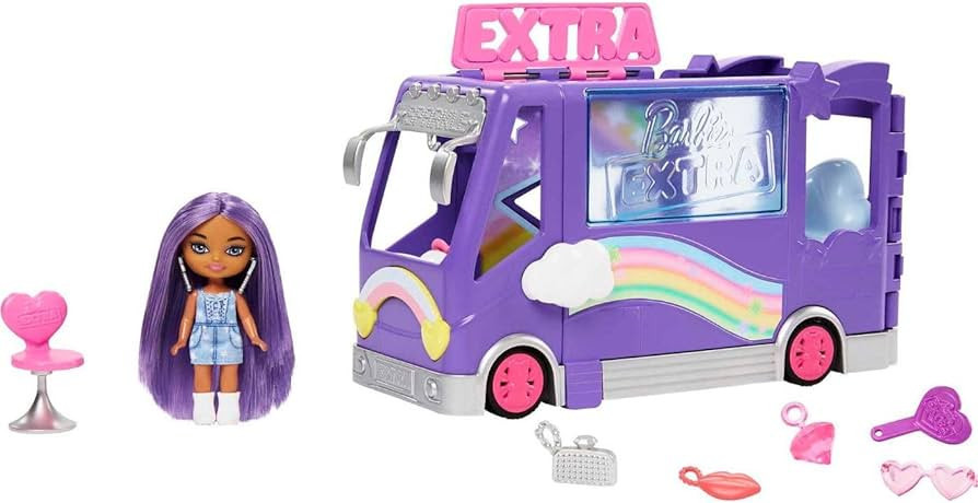 Barbie Sets, Barbie Extra Mini Minis Vehicle Playset with Doll, Expandable Tour Bus, Clothes and ... | Amazon (US)