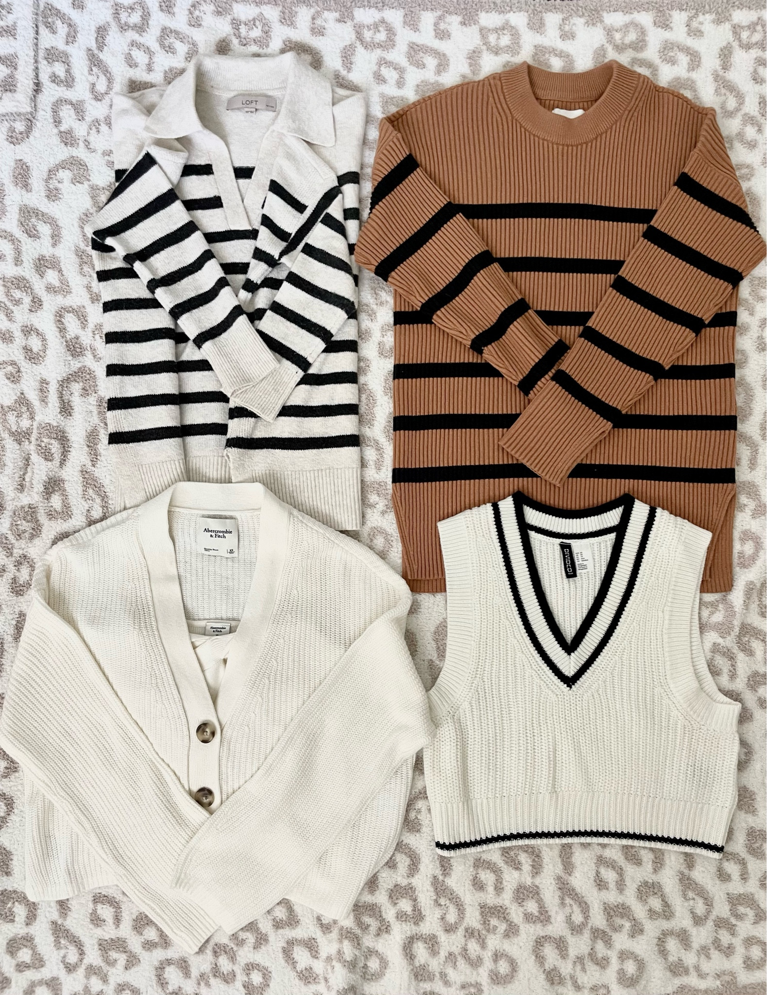 Striped sweater, cardigan, sweater vest, sweater set 

#LTKSeasonal #LTKstyletip #LTKunder100