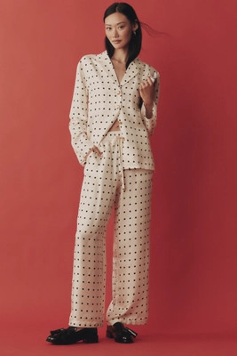 Maude Club Ziggy Dot Silk Pants | Anthropologie (US)