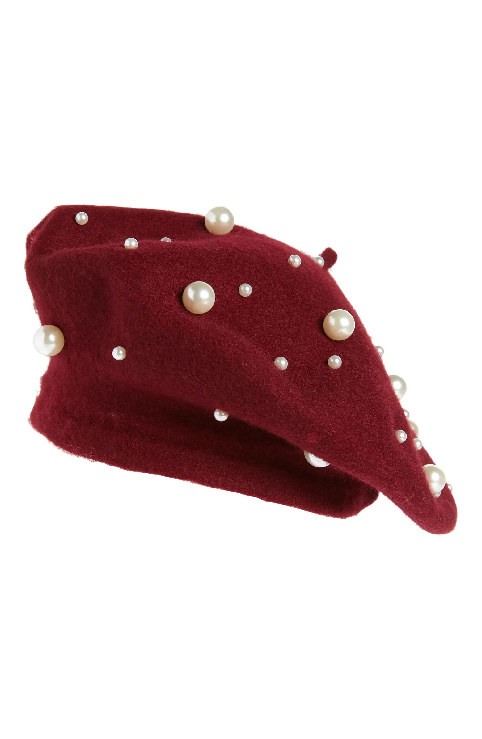 Tasha Imitation Pearl Beret | Nordstrom | Nordstrom