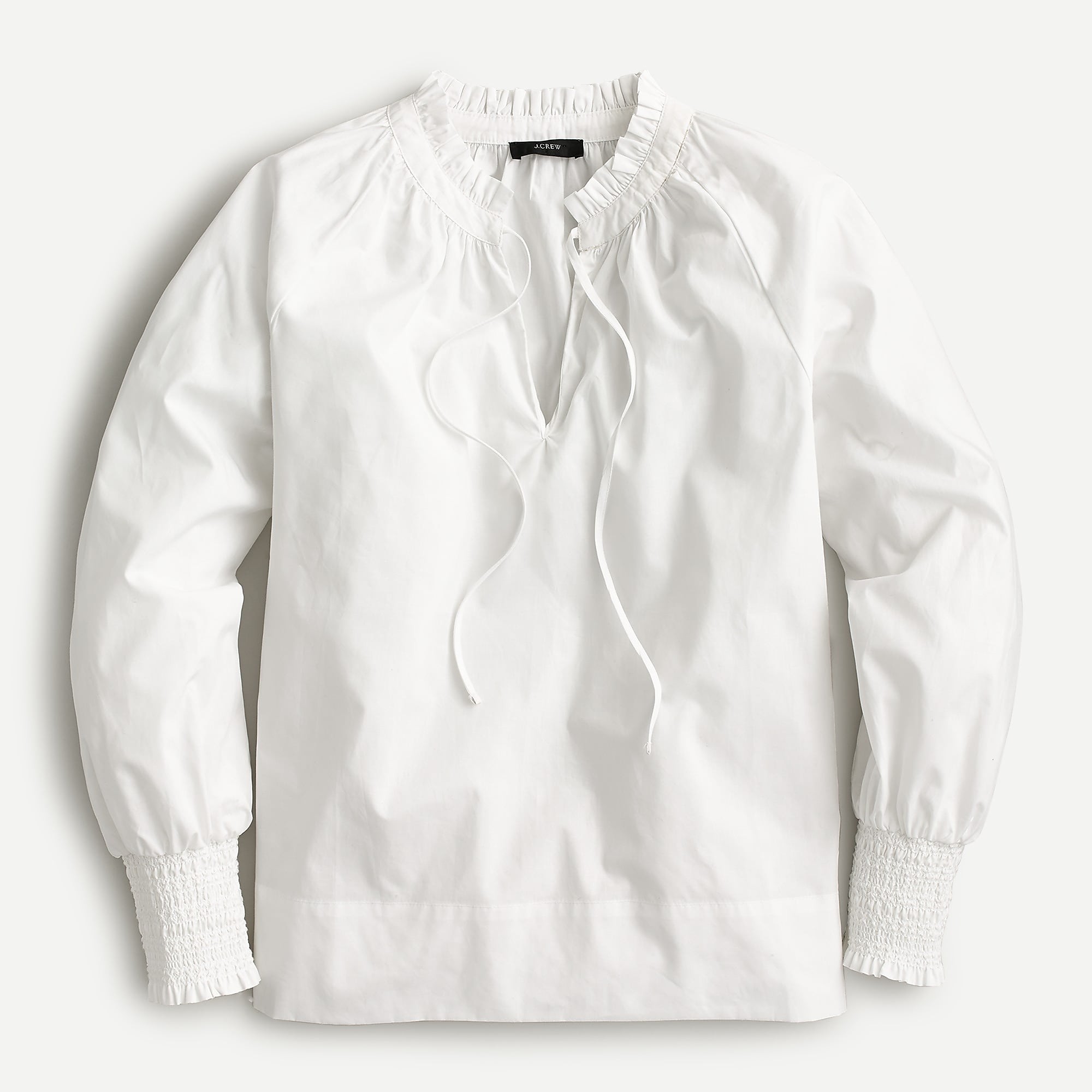 Smocked-cuff popover top | J. Crew US