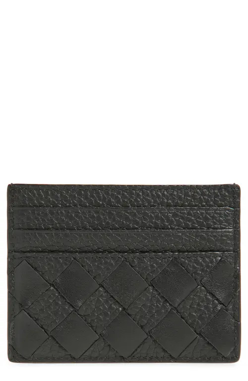 Bottega Veneta Intrecciato Leather Card Case in Black at Nordstrom | Nordstrom