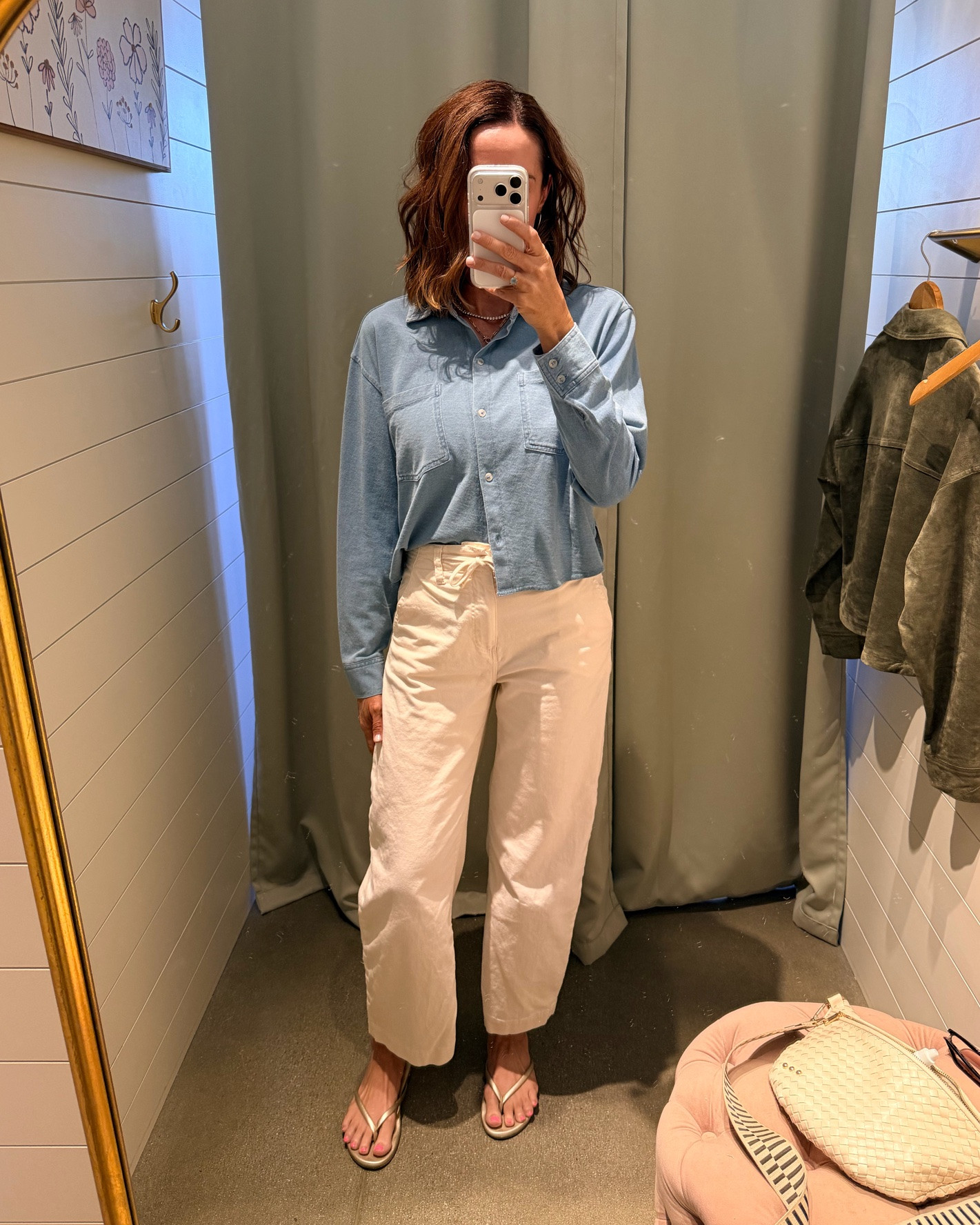 Love how soft this cropped denim jacket is.  You can stack the sleeves easily because of the stretch.  It’s pretty cute and very comfy.

#LTKOver40 #LTKTall #LTKActive