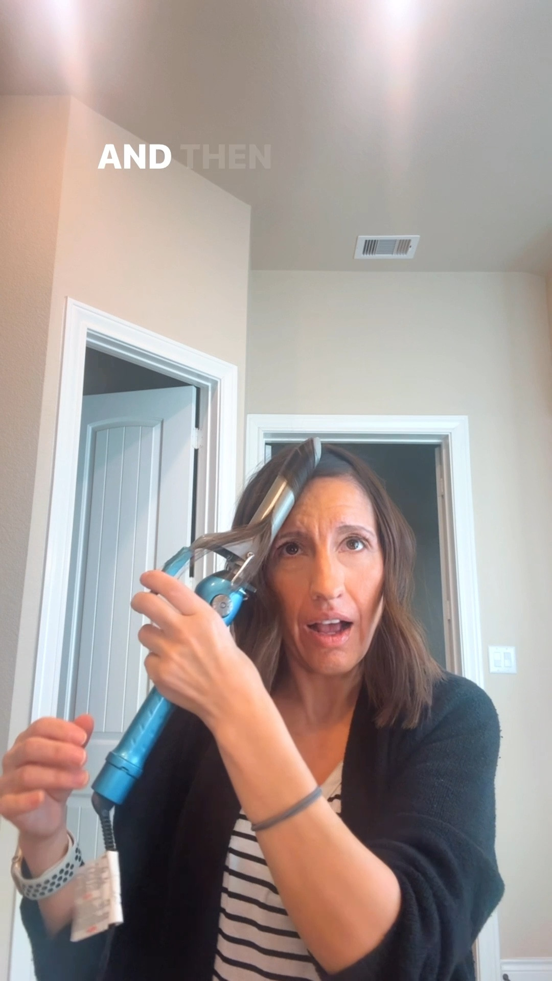 Hi! Trying a new curling technique for the front of my hair. I love this Babyliss curling iron. It’s the true mvp. These creaseless hair clips are a must wear. 
Curling iron 
Getting ready   

#LTKBeauty #LTKstorytime #LTKOver40