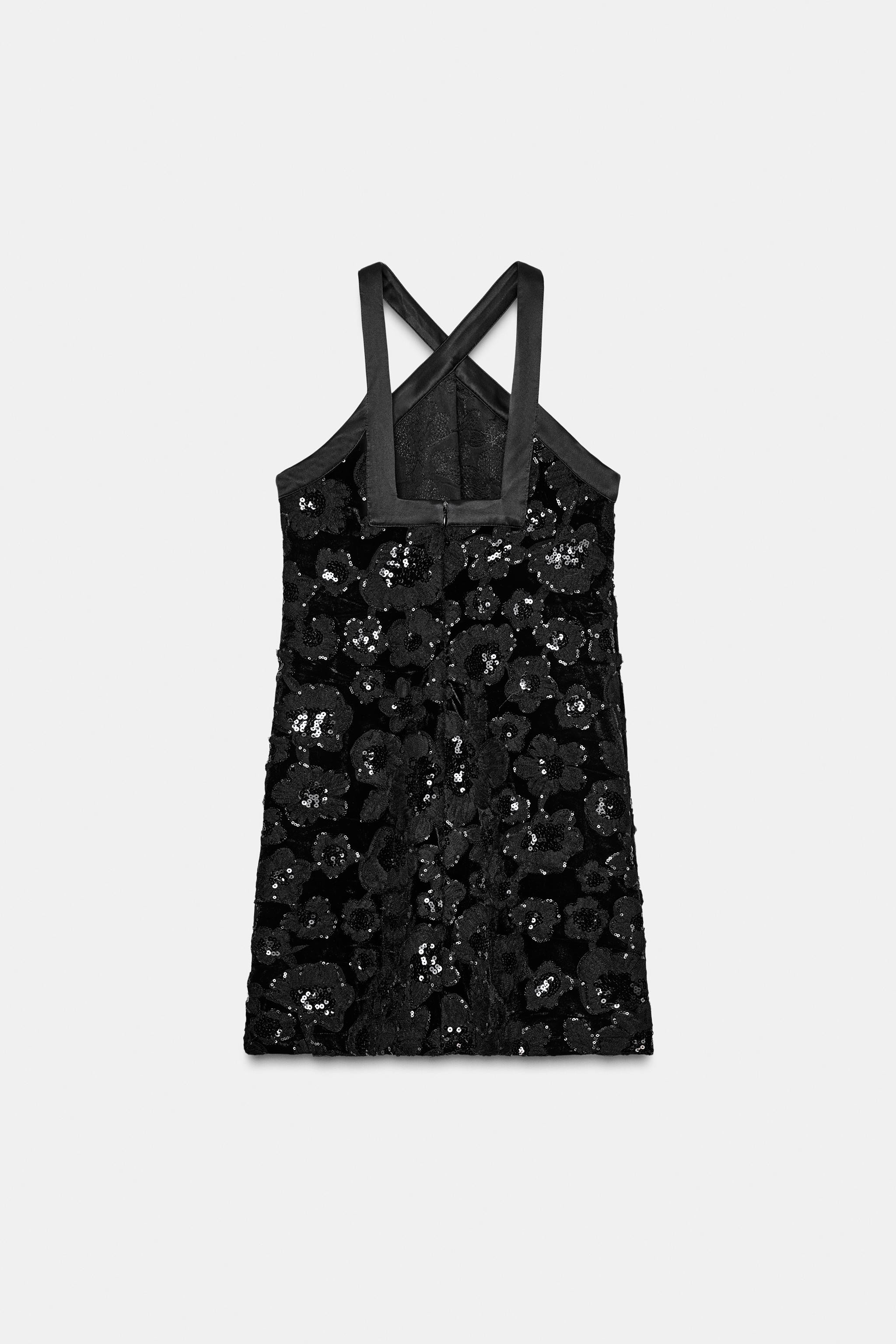SHORT COMBINED SEQUIN DRESS | Zara UK