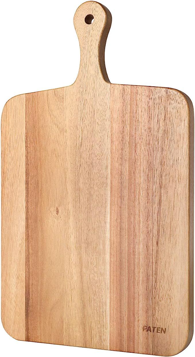 Paten Cutting Board Wood, Acacia Serving Board,Wooden Kitchen Chopping Board for Meat, Cheese, Br... | Amazon (US)