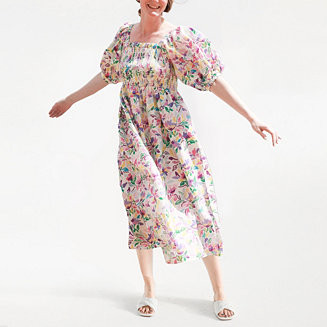 Jessie Zhao New YorkViolet Garden Smocked Cotton Silk Dress Shipped and sold by Jessie Zhao New Y... | Macy's