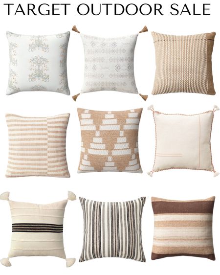Target outdoor pillows all on sale!  Perfect for a patio, deck or front porch  

#LTKhome #LTKsalealert #LTKunder50