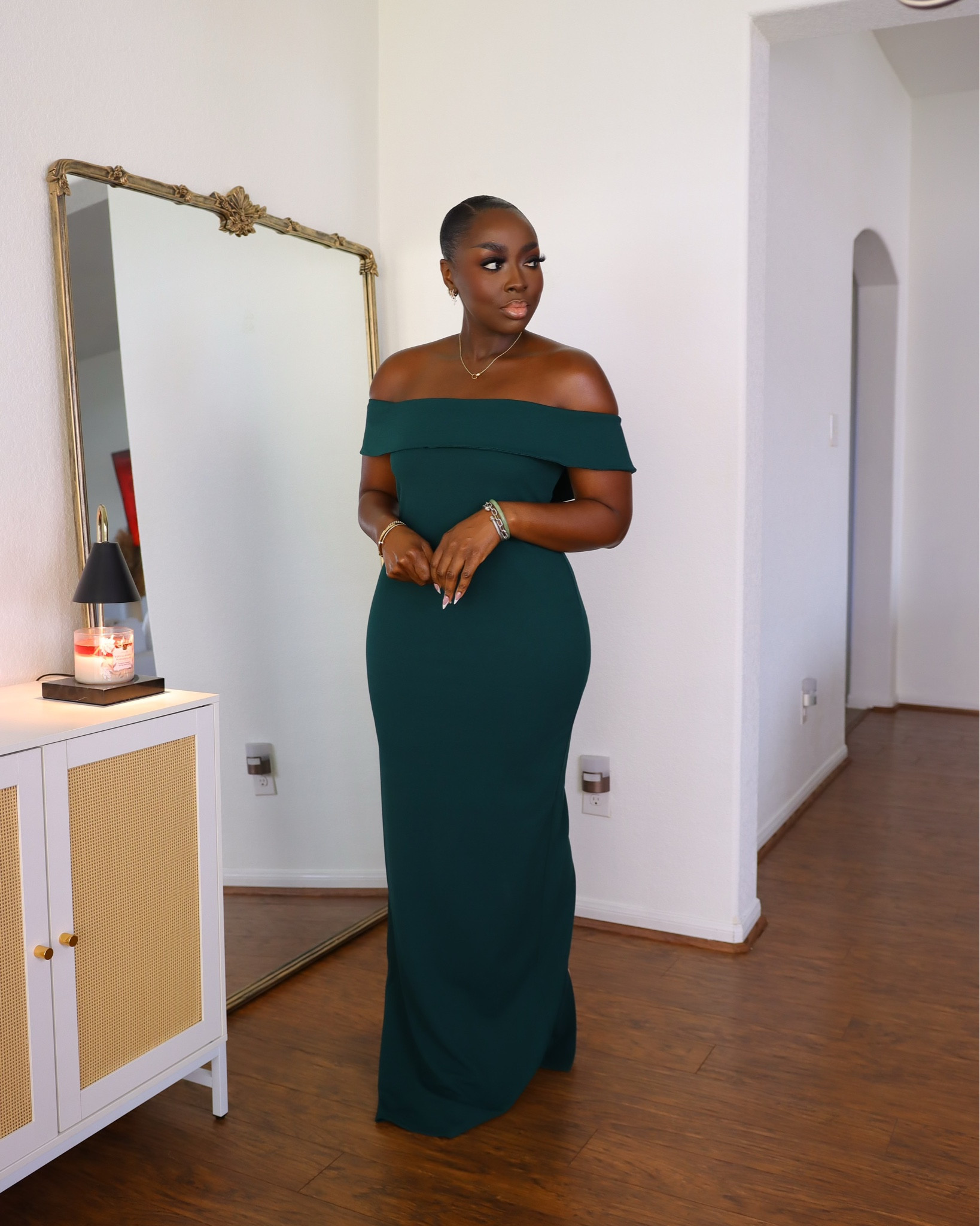 Wearing a L in this Emerald Green dress from Lady Black Tie and I am in love! Wicked stretchy - once I tailor the waist for the snatch I need, we are good to go for a black tie event or holiday party! 

#LTKHoliday #LTKBeauty #LTKStyleTip