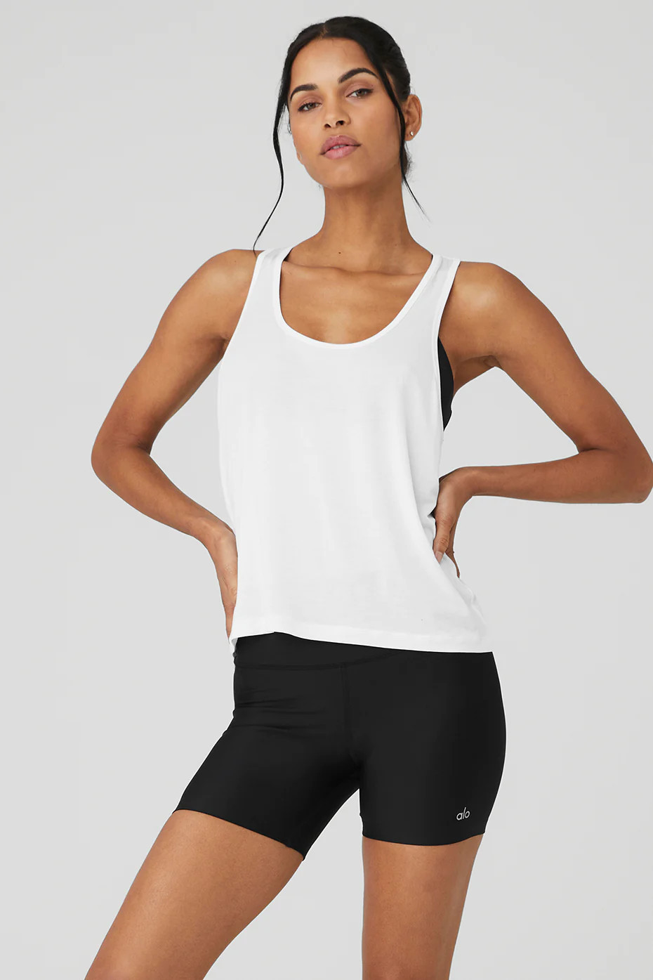 ALO | All Day Tank Top in White, Size: Medium | Alo Yoga (US)