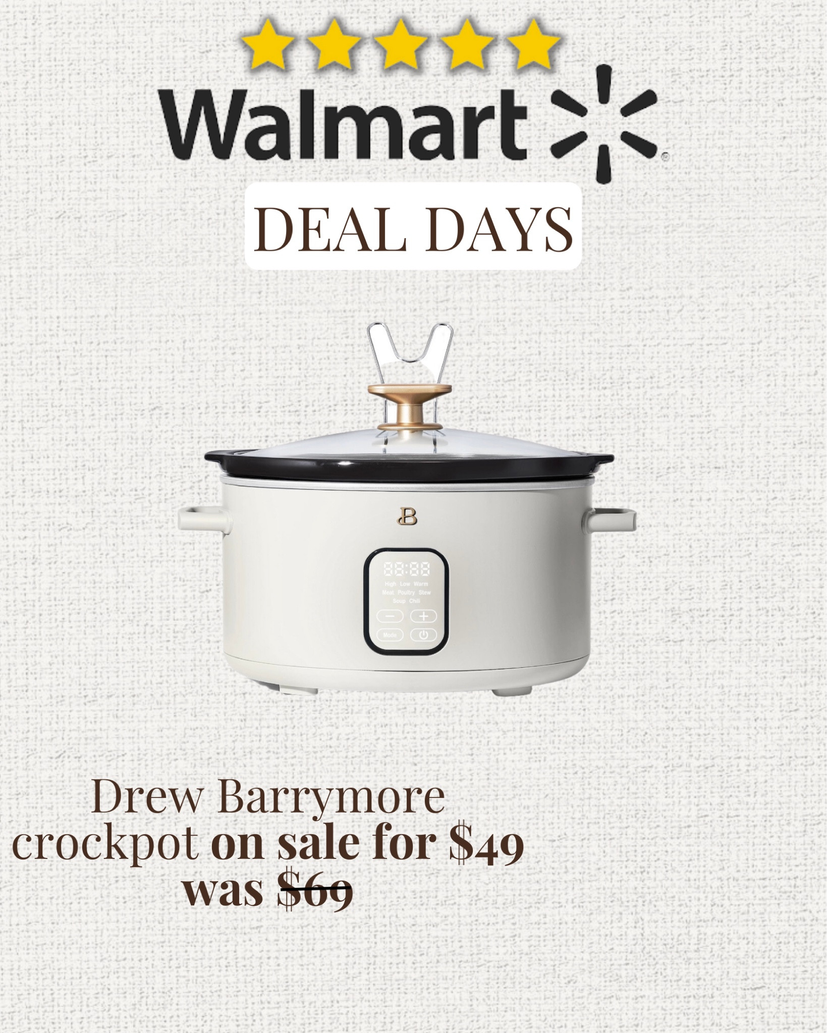  Beautiful 6 Quart Programmable Slow Cooker, Drew