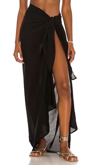 Sarong Skirt in Black | Revolve Clothing (Global)