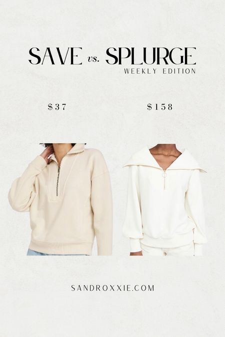 Save vs. splurge — half-zip sweater 

xo, Sandroxxie by Sandra
www.sandroxxie.com | #sandroxxie

save or splurge, same vibe for less


#LTKworkwear #LTKstyletip #LTKSeasonal