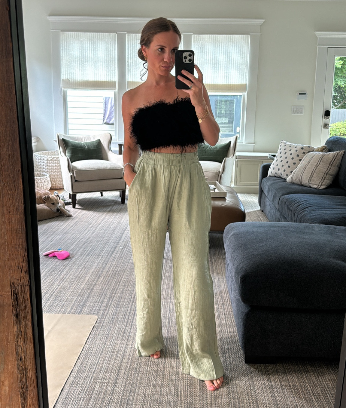 Super comfy pants can be dressed up like I did here, can pair It with a nice classic blouse for a more professional look or throw on a tank and flats or sneaks and run some errands. Wearing size S  

#LTKFindsUnder50 #LTKFindsUnder100 #LTKStyleTip