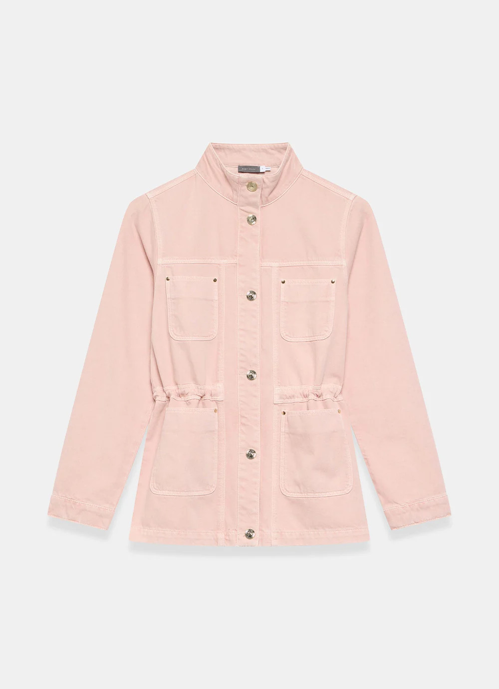 Light Pink Cotton Utility Shacket | Mint Velvet