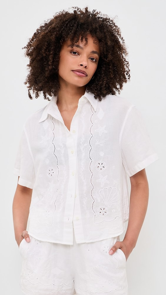 Madewell Madewell x Shopbop Button-Front Boxy Shirt in 100% Linen | Shopbop | Shopbop