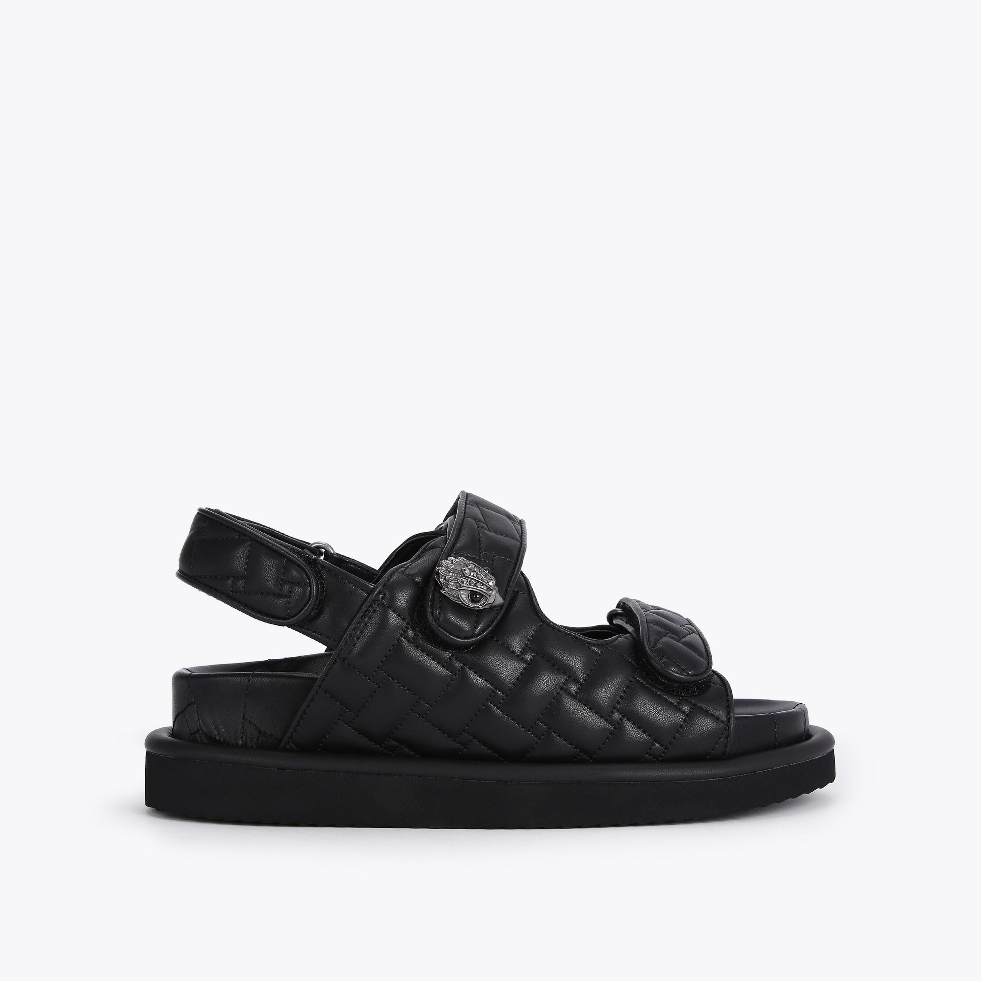 ORSON Black Eagle Head Quilted Sandal
 by KURT GEIGER LONDON | Kurt Geiger (Global)
