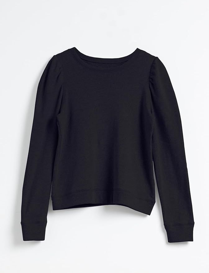 Cable Stitch Women's Puff Shoulder Sweatshirt Top | Amazon (US)