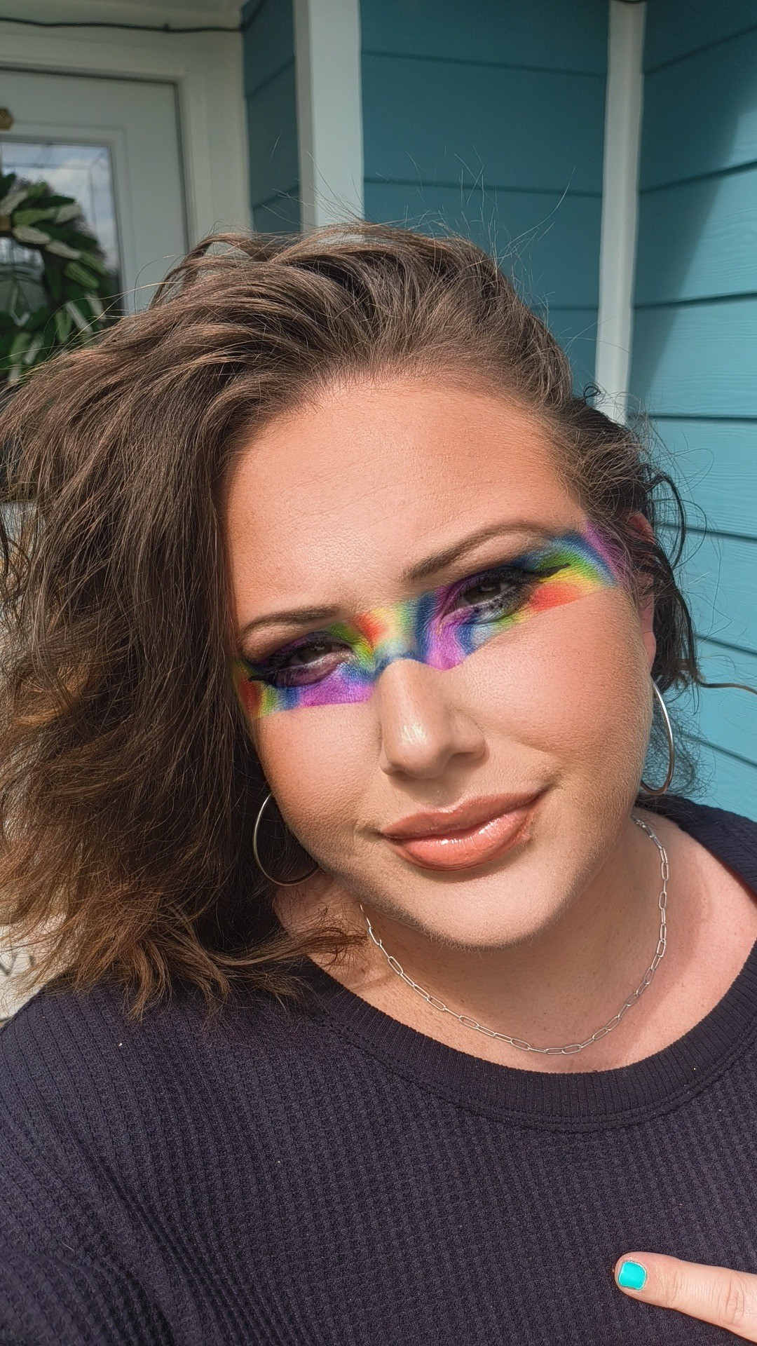 Tye-Dye makeup. Should I do a tutorial? ❤️🩷🧡💛💚🩵💙💜

#LTKSeasonal #LTKgrwm #LTKBeauty