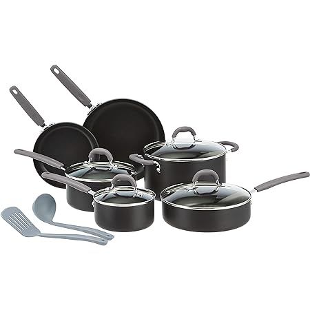 Amazon.com: T-fal Ultimate Hard Anodized Nonstick 12 Piece Cookware Set, Dishwasher Safe Pots and... | Amazon (US)