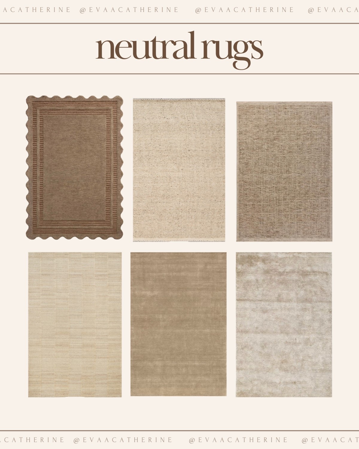 Shopping for a living room rug that feels neutral but not boring—these are the ones making the cut 🤎
 If you’re in your cozy + collected era, these rugs are the perfect foundation for any space. Rounded up a few favorites that bring warmth without overpowering your decor.

Which one’s your vibe—scalloped edges or something more classic?
.
.
. #CasaChicollo #NeutralHome #RugRoundup #HomeInspo #LayeredAndLivedIn #ModernOrganicStyle #InteriorFavorites


#LTKHome