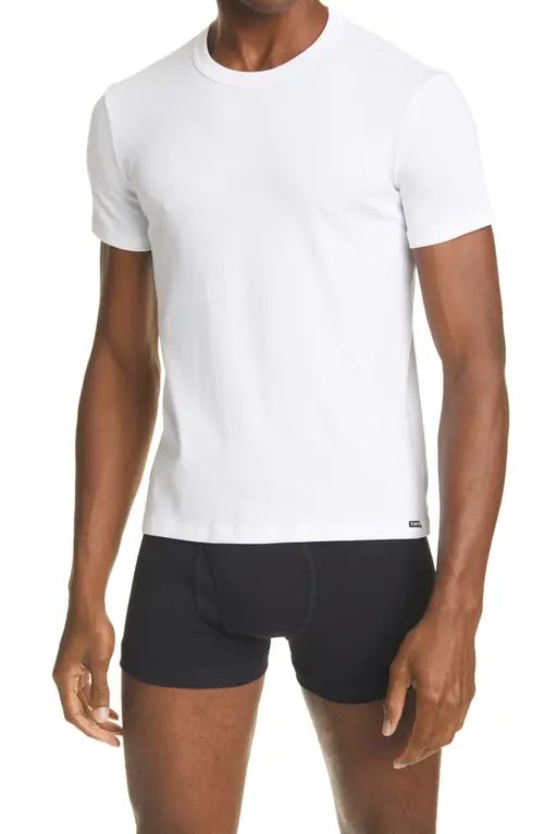 TOM FORD Cotton Jersey Crewneck T-Shirt in White at Nordstrom, Size X-Large | Nordstrom