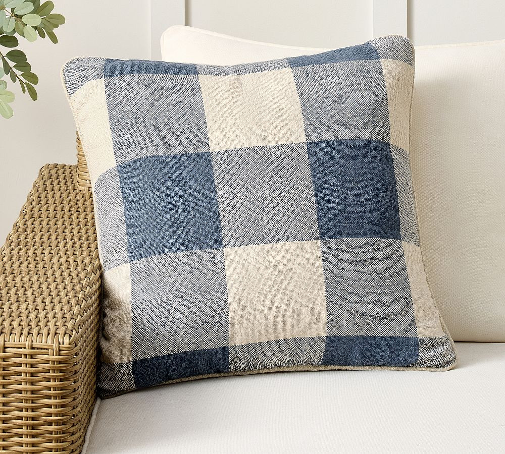 Sawyer Check Outdoor Pillow | Pottery Barn (US)