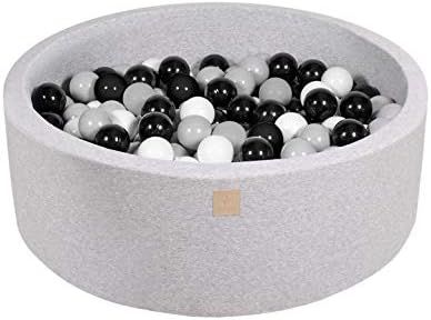 MEOWBABY Foam Ball Pit 35 x 11.5 in /200 Balls Included ∅ 2.75in Round Ball Pit for Baby Kids Soft C | Amazon (US)