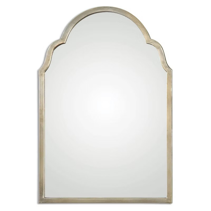 Rectangle Brayden Petite Arch Decorative Wall Mirror Silver - Uttermost | Target