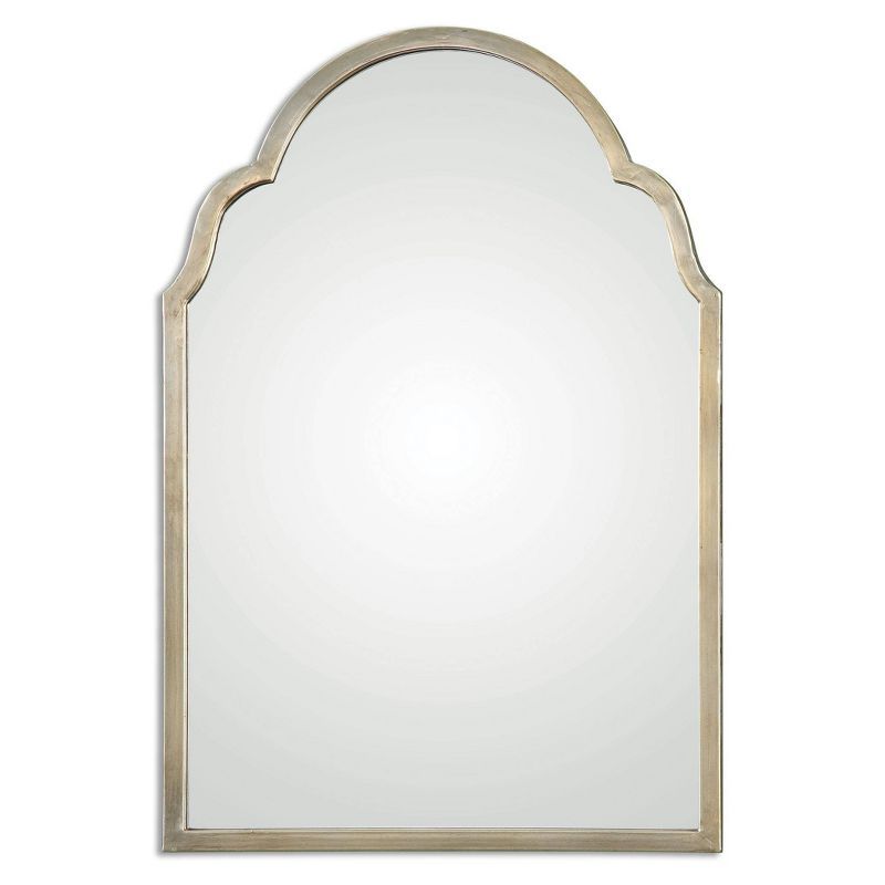 Rectangle Brayden Petite Arch Decorative Wall Mirror Silver - Uttermost | Target
