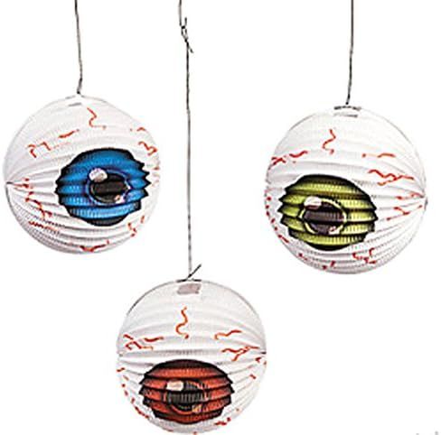 Halloween Haunted House and Cemetary Paper Eyeball Lanterns - Set of 6 | Amazon (US)