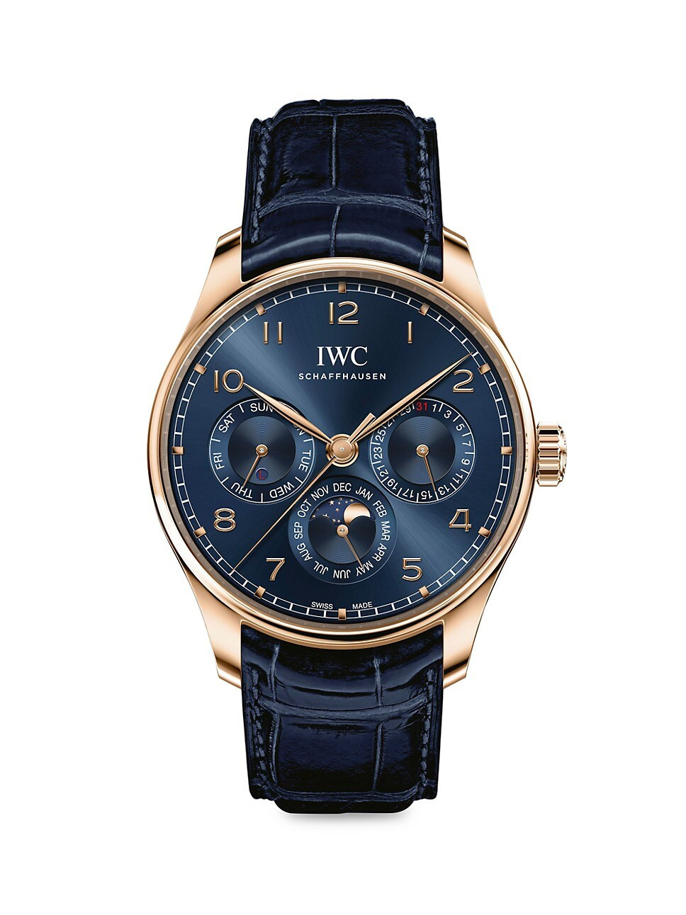 Portugieser 18K 5N Gold Stainless Steel & Alligator Strap Perpetual Calendar Watch | Saks Fifth Avenue