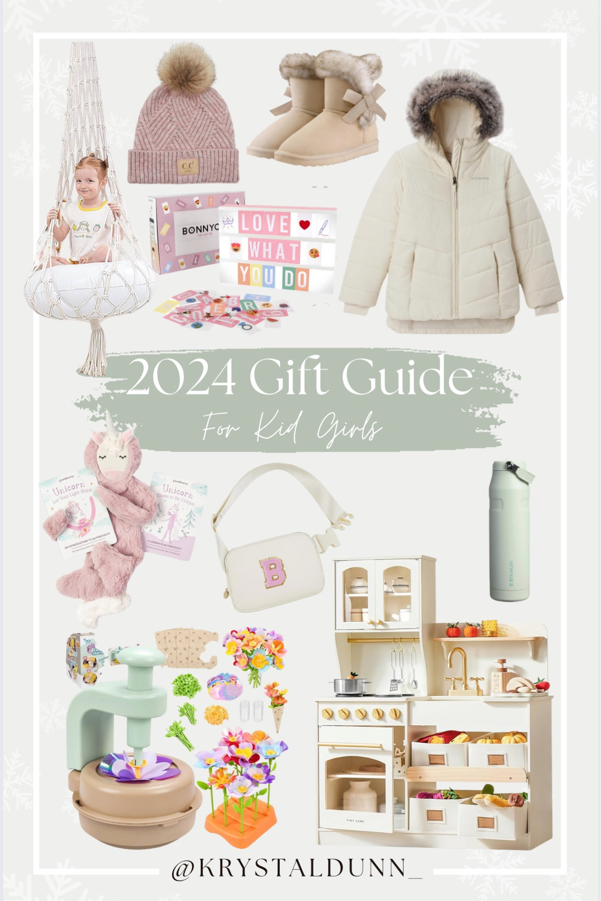 Girls Gift Guide 2024

Amazon, Christmas, play kitchen, Stanley, Columbia, jacket, hanging chair, slumberkins, belt bag, initial, crafts, toys, marquee sign, boots, pompom hat

#LTKKids #LTKGiftGuide #LTKHoliday