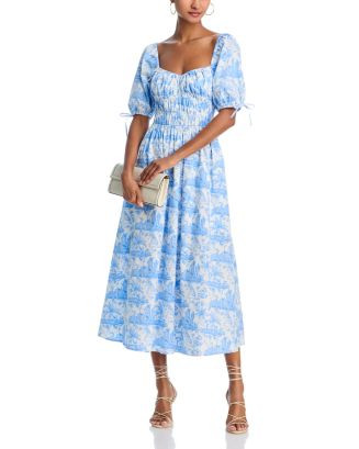 Palm Toile Midi Dress - Exclusive | Bloomingdale's (US)