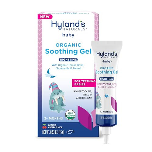 Hyland's Baby Organic Night Oral Soothing Gel, with Chamomile, Calendula, and Fennel, Cooling Gel for Oral Discomfort, Easy-to-Apply, Ages 2 Months and Up, 0.53 Ounce | Amazon (US)