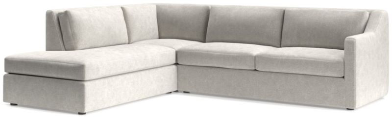 Notch 3-Piece Left-Arm Bumper Sectional Sofa | Crate & Barrel | Crate & Barrel