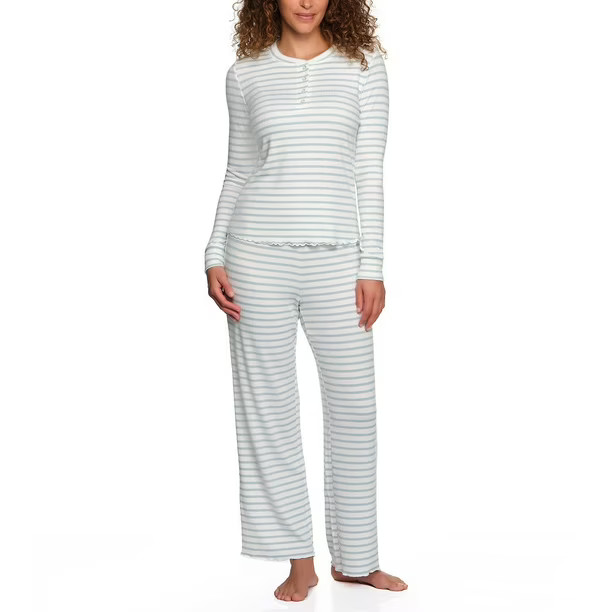 Loft Women's 2-Piece Henley Pointelle Pajama Set | Sam's Club