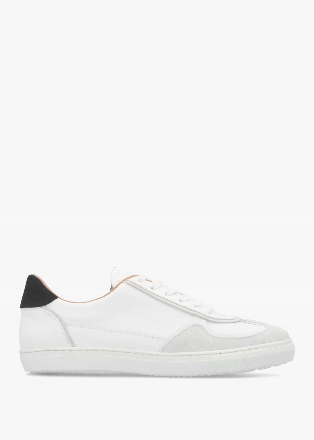 Tahlia White Leather Low Profile Trainers | Daniel Footwear (UK)
