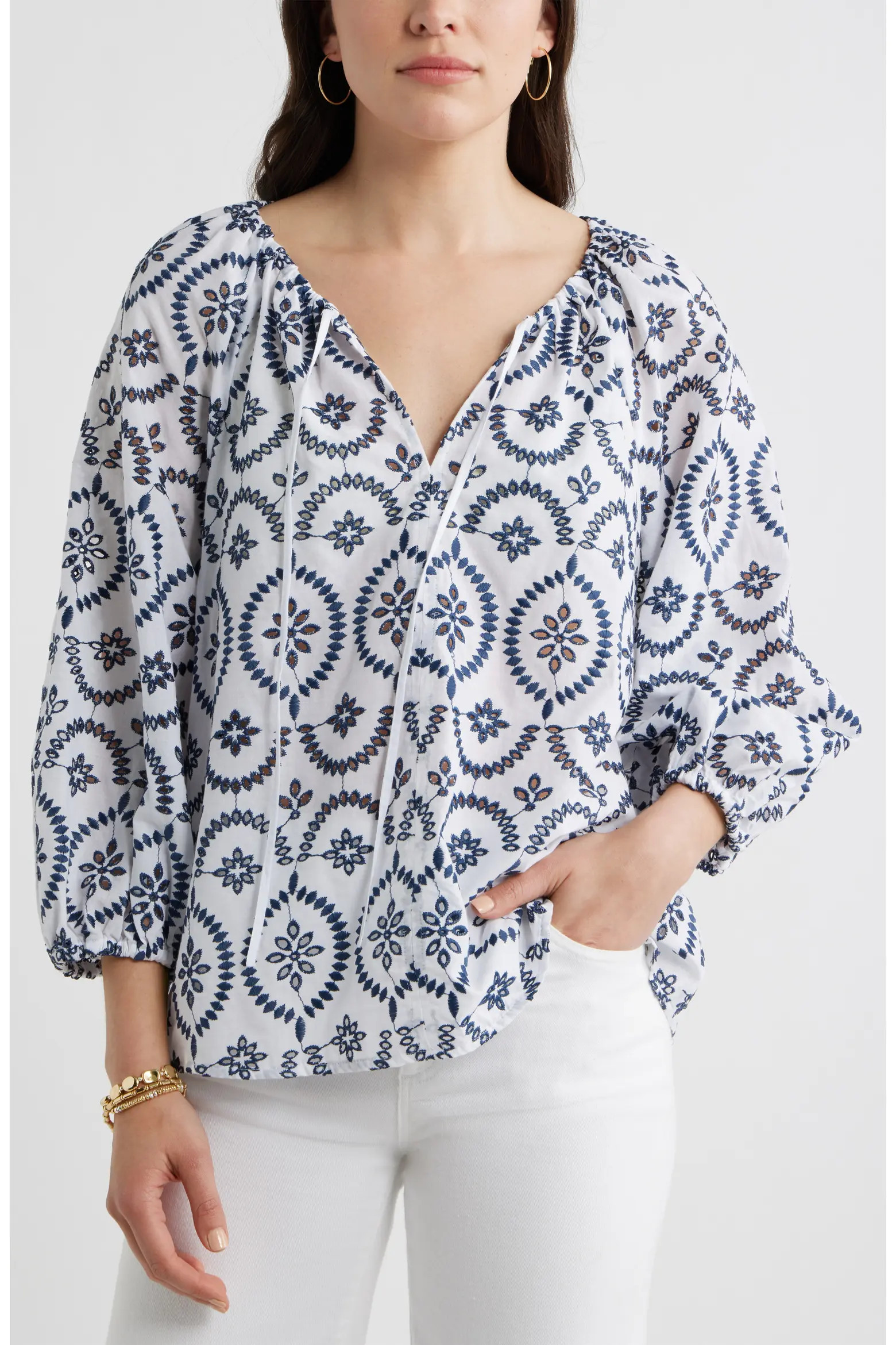 Embroidered Eyelet Lace Top (Women) | Nordstrom | Nordstrom