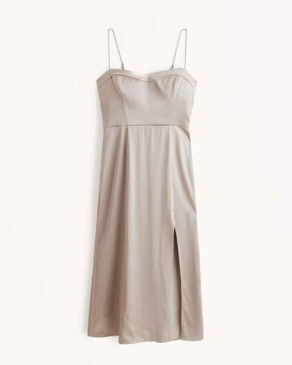 Women's The A&F Camille Midi Dress | Women's Clearance | Abercrombie.com | Abercrombie & Fitch (US)