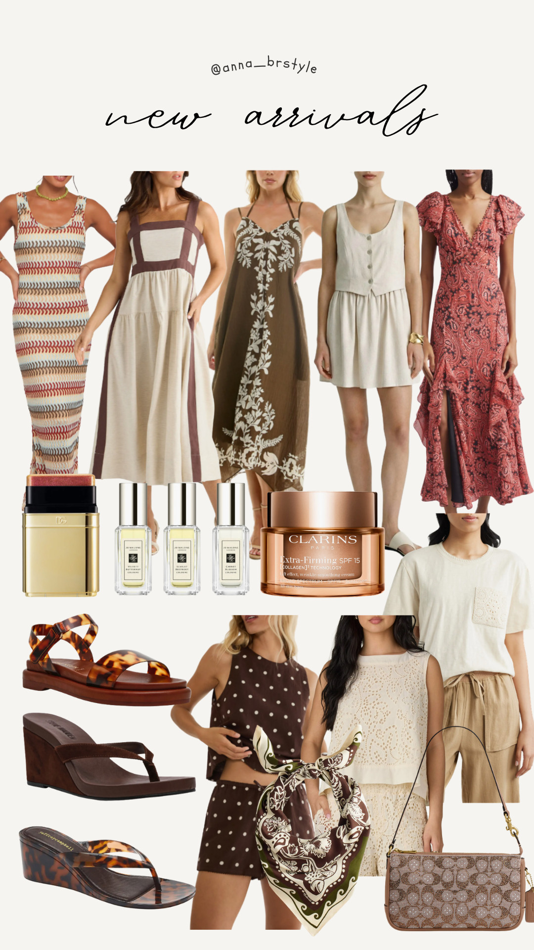 A roundup of chic summer arrivals featuring breezy dresses, beauty favorites, and effortless accessories for the season.

summer vacation outfits, effortless summer style, resort wear ideas, everyday summer fashion, chic summer essentials, midi dress, beauty favorites, summer sandals, shoulder bag, matching set 

 #LTKOver40
